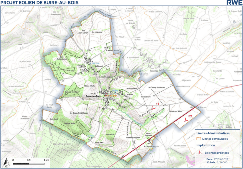 Carte de l'implantation